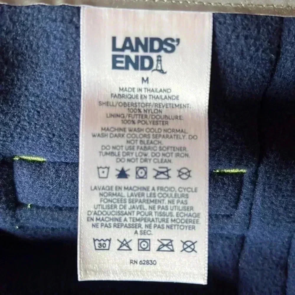 Lands’ End Dog Solid Squall Jacket Coat Scuba Blue